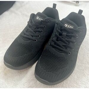 Women's STQ Walking Shoes‎ Breathable Sneakers US Sz 9 Casual Lightweight Black